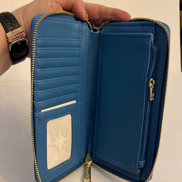 Loungefly Peter Pan Neverland Flight Clock Tower Disney Mini Backpack & Wallet - Picture 11 of 13